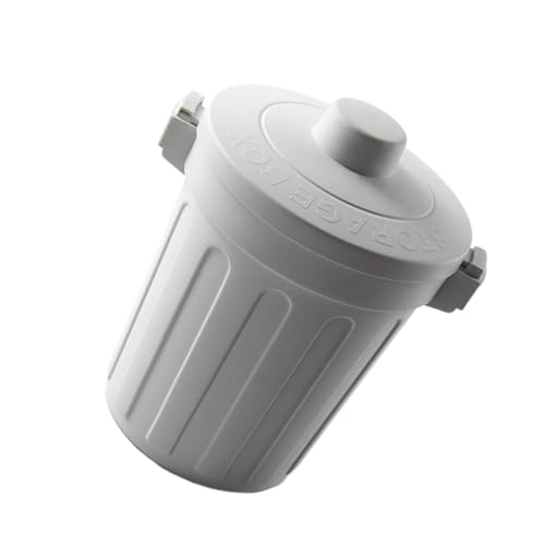 HIAKDOFT Mini Desktop Mülleimer mit Klappdeckel Leichter Kunststoff PP Kompakter Tischabfallbehälter für Küche Wohnzimmer und Büro Praktischer Abfallkorb mit Deckel von HIAKDOFT