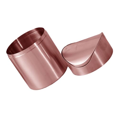 HIAKDOFT Mini Edelstahl Mülleimer mit Deckel Kleiner Tisch Abfalleimer in Roségold Stilvoller Recyclingbehälter für Büro Badezimmer Küche Auto Kompakt und Vielseitig Einsetzbar von HIAKDOFT