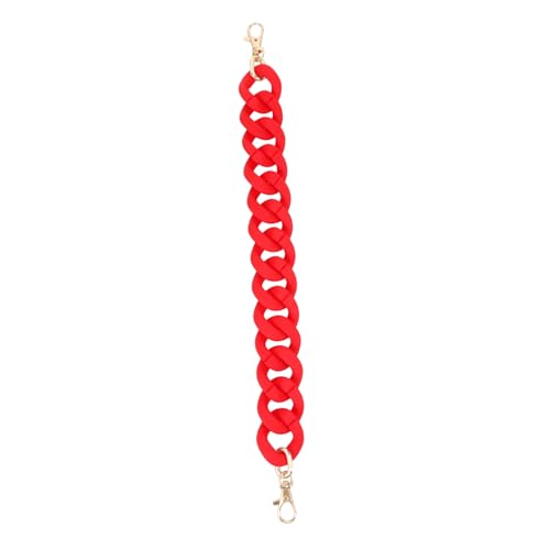 HIAKDOFT Modische Langlebige Taschenkette mit Gummibeschichtung Starker Tragkraft Einfacher Befestigung als Ersatz und Dekorriemen für Handtaschen Schultertaschen und Tragetaschen Rot HIAKDOFT Modische Langlebige Taschenkette mit Gummibeschichtung Starker Tragkraft Einfacher Befestigung als Ersatz und Dekorriemen für Handtaschen Schultertaschen und Tragetaschen Rot von HIAKDOFT