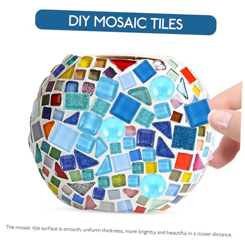 HIAKDOFT Mosaikfliesen Gemischt DIY Handwerk Glasstücke für Heimdekoration Badezimmer Küche Kreative Handarbeitsmaterialien von HIAKDOFT