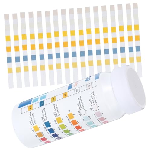 HIAKDOFT Multifunktionale Pool Teststreifen Wasserqualität Prüfpapier Ph Härte Alkalinität Brom Chlor für Pool Spa Badebecken Tragbar Genaue Wasseranalyse HIAKDOFT Multifunktionale Pool Teststreifen Wasserqualität Prüfpapier Ph Härte Alkalinität Brom Chlor für Pool Spa Badebecken Tragbar Genaue Wasseranalyse von HIAKDOFT