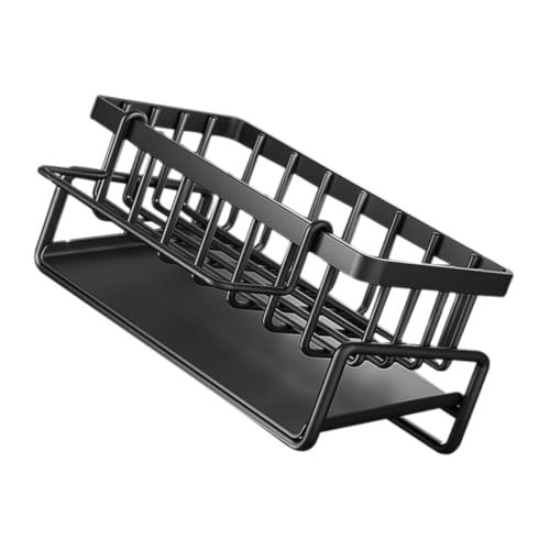 HIAKDOFT Multifunktionaler Schwammhalter mit Abtropffunktion Spülbecken Organizer aus Robustem Material Inkl Spültuchhalter für Küchenarbeitsplatten Einfache Installation Platzsparend und von HIAKDOFT