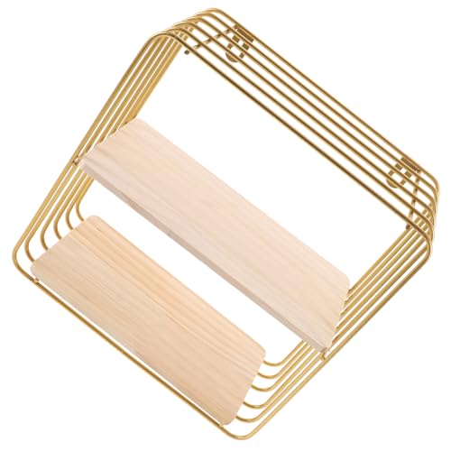 HIAKDOFT Multifunktionales Wandregal aus Schwebendes Aufbewahrungsboard Gold Dekoratives Wohnzimmer und Arbeitszimmer Regal für Pflanzen Bilder Kerzen Kleine Dekorationen Rostbeständig und von HIAKDOFT