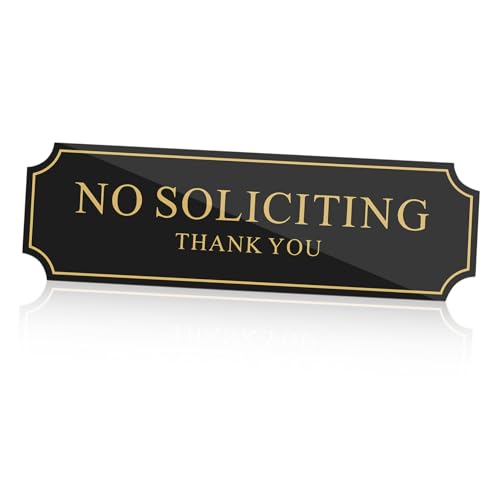 HIAKDOFT No Soliciting Schild Selbstklebend Acryl Edles Design Wetterfest für Haustür Fenster Büro Außen Einfache Anbringung Deutlich Sichtbares Hausschild HIAKDOFT No Soliciting Schild Selbstklebend Acryl Edles Design Wetterfest für Haustür Fenster Büro Außen Einfache Anbringung Deutlich Sichtbares Hausschild von HIAKDOFT