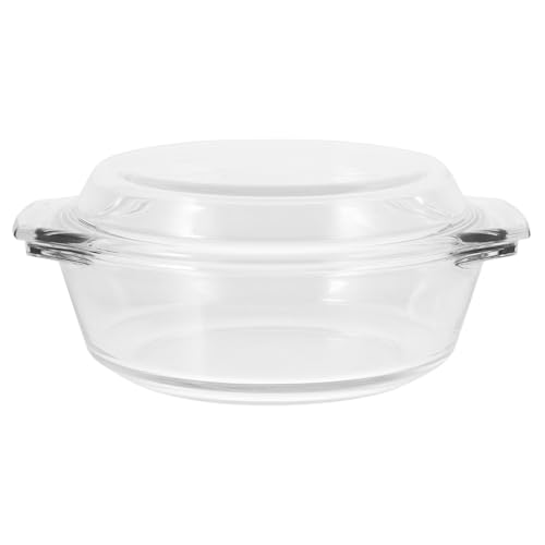 HIAKDOFT Ofenfeste Glas Auflaufform mit Deckel Hitzebeständige Klare Auflaufform Mikrowellengeeignet für Vielseitiges Kochen und Servieren mit Praktischem Deckel als Abdeckung und von HIAKDOFT
