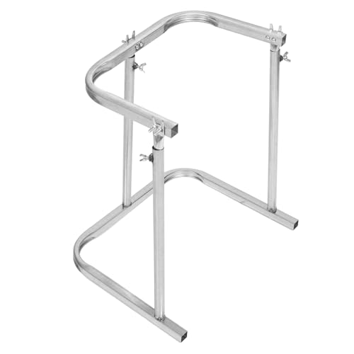 HIAKDOFT Outdoor Garten Müllbeutelhalter aus Robustem Metall Langlebiger Rahmen für Abfall Laubsäcke Tragbarer Müllsackständer für Garten Camping und Landwirtschaft Silberfarben Leicht und von HIAKDOFT