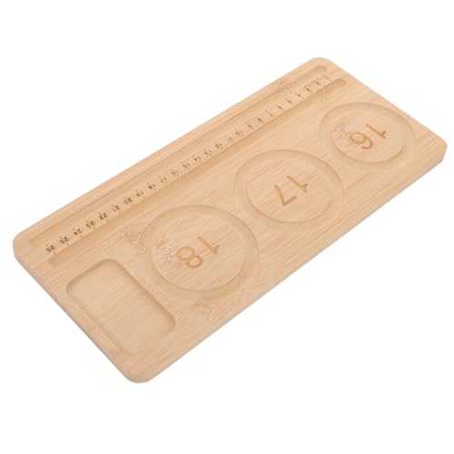 HIAKDOFT Perlenbrett aus Holz für Schmuckherstellung Mehrfächeriges DIY Design Tablett für Armbänder und Halsketten Praktisches Organizer Tray für Perlen Schmuckbasteln und Sortieren von HIAKDOFT