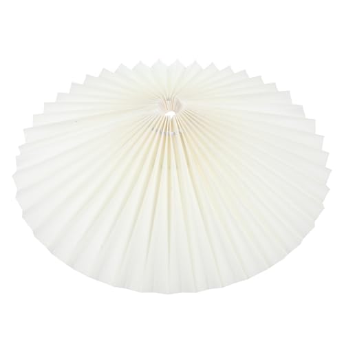 HIAKDOFT Plissee lampenschirm aus Stabilem Material Dreht Sich Weicher Lichtschutz Beige Tischlampe Ersatz Vintage Stoff tischlampenschirm für Innenbereich von HIAKDOFT
