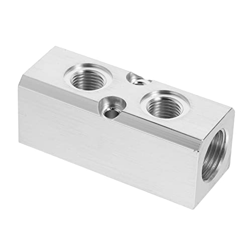 HIAKDOFT Pneumatischer Verteilerblock aus Langlebiger Inline Luftverteiler mit Präziser Verarbeitung Verformungsfest Hoher Zuverlässigkeit Geeignet für Kompressor Zweiganschlüsse von HIAKDOFT
