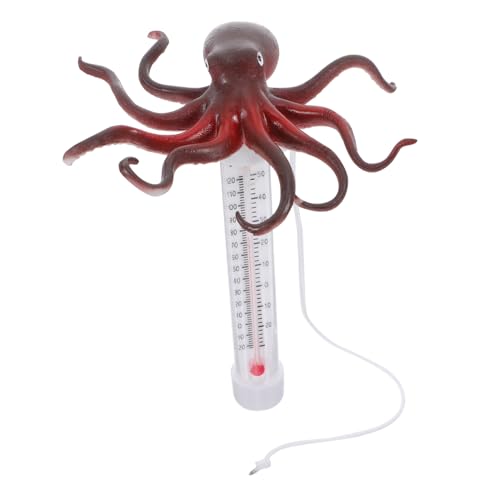 HIAKDOFT Pool Thermometer Schwimmend mit Octopusform Präziser Wasser Temperaturmesser für Schwimmbäder und Teiche Leichtes Design Schnelle Ablesung Vielseitig Einsetzbar von HIAKDOFT