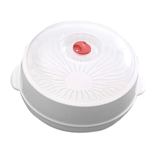 HIAKDOFT Professioneller Mikrowellen Dampfgarer aus Lebensmittelechtem Material Einlagiger Runder Dampfkorb mit Belüftungsdeckel für Reis Fisch und Gedämpfte Speisen Leicht zu Reinigen und HIAKDOFT Professioneller Mikrowellen Dampfgarer aus Lebensmittelechtem Material Einlagiger Runder Dampfkorb mit Belüftungsdeckel für Reis Fisch und Gedämpfte Speisen Leicht zu Reinigen und von HIAKDOFT