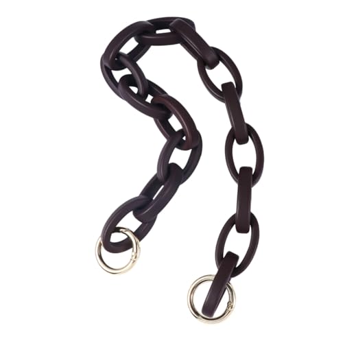 HIAKDOFT Resin Kettenriemen Mattierte Kunststofftaschenkette Kurz Strapazierfähiger Handtaschenriemen mit Glänzendem Legierungsring für Damen Umhängetasche Zubehör von HIAKDOFT
