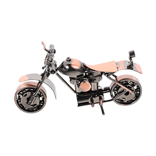 HIAKDOFT Retro Motorrad Modell Ornament Vintage Kunsthandwerk für Schreibtisch Dekoration für Büro Wohnzimmer und Hochwertige Verarbeitung Antikem von HIAKDOFT