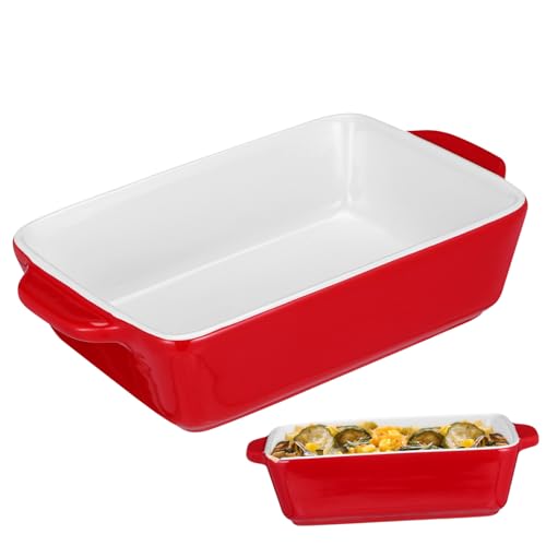 HIAKDOFT Rotes Backblech Rechteckig Mikrowellengeeignet Hochwertige Terrakotta Auflaufform Mittlere Dicke Hitzebeständig Stilvolles Ofenbackgeschirr für Gesundes Backen HIAKDOFT Rotes Backblech Rechteckig Mikrowellengeeignet Hochwertige Terrakotta Auflaufform Mittlere Dicke Hitzebeständig Stilvolles Ofenbackgeschirr für Gesundes Backen von HIAKDOFT