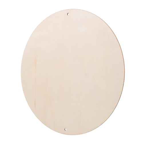 HIAKDOFT Runde Unbehandelte Holzplatte aus Naturholz Blankes Bastelholz für DIY Handwerk Sichere Langlebige Holzscheibe für Malen Schnitzen Dekoration und Kreative Bastelprojekte von HIAKDOFT