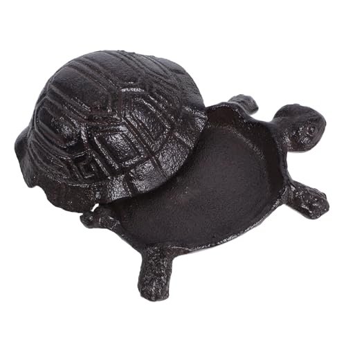 HIAKDOFT Schlüsselversteck Draußen Schildkröten Design aus Gusseisen Dekorative Gartenfigur mit Geheimem Versteck für Ersatzschlüssel Wetterfestes Outdoor Key Hider für Terrasse und von HIAKDOFT