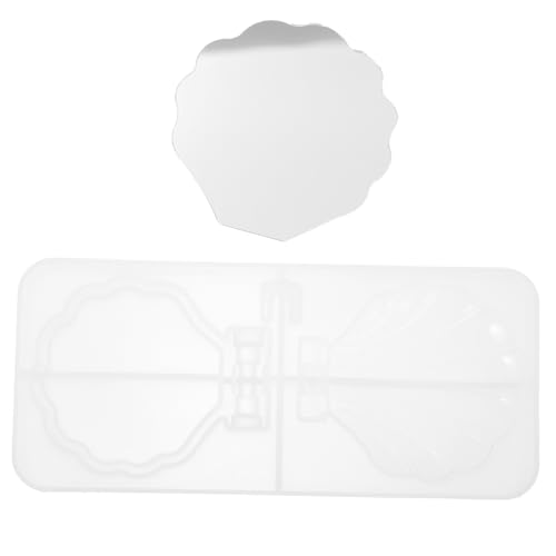 HIAKDOFT Silikonform DIY Makeup Spiegel Gießform Muschel design für Handgemachte Kosmetikspiegel Flexible Silikonformen für Epoxidharz Einfache Anwendung und Kreative Bastelprojekte von HIAKDOFT