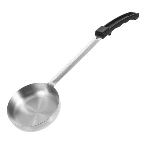 HIAKDOFT Soßenlöffel mit Schwarzem Griff Portionierlöffel für Pizza Sauce Servierlöffel Küchenutensil für Portionierung und Vielseitigen Einsatz im Restaurant und Zuhause HIAKDOFT Soßenlöffel mit Schwarzem Griff Portionierlöffel für Pizza Sauce Servierlöffel Küchenutensil für Portionierung und Vielseitigen Einsatz im Restaurant und Zuhause von HIAKDOFT