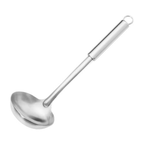 HIAKDOFT Suppenkelle aus Edelstahl Dickwandig Langer Griff mit Aufhängeöse Hitzebeständig Robustes Küchenutensil für Suppen und Saucen Spülmaschinenfest für Kochgeschirr Heavy Duty von HIAKDOFT