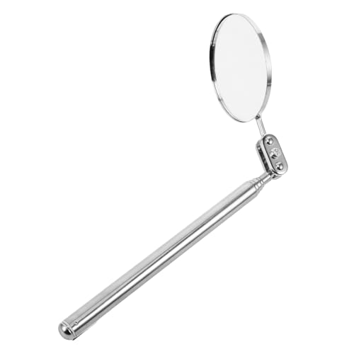 HIAKDOFT Teleskop Inspektionsspiegel mit Drehbarem Kopf Ausziehbarer Griff Robuster Spiegel für Fahrzeugunterboden Rohrleitungsinspektion für Enge Räume und Flexible Winkelanpassung von HIAKDOFT