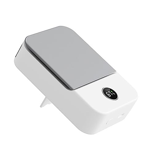 HIAKDOFT Tragbarer Nackenventilator mit USB Aufladung Leiser Kabelloser Sommer Kühlventilator für Outdoor Aktivitäten für Reisen und Büro Weiß von HIAKDOFT