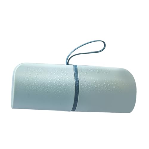 HIAKDOFT Tragbarer Reise Zahnputzbecher mit Zahnbürstenetui Multifunktionaler Zahnbürstenhalter Kompakter Waschbecher für Camping und Wandern Leichtes Hygienisches Reisebehältnis in von HIAKDOFT