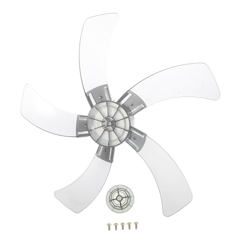HIAKDOFT Ventilatorflügel aus Robustem Kunststoff mit Mutterabdeckung Universeller Ersatz für Stand Tisch und Wandventilatoren Geräuscharm Starke Kühlung Flügelig von HIAKDOFT