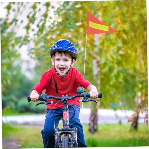 HIAKDOFT Verstellbarer Fahrrad Sicherheitswimpel für Abnehmbarer Stabiler Glasfaser Fahnenmast Weiße Fahrradflagge mit Hoher Sichtbarkeit Einfach zu Montieren für Sichere Fahrradtouren von HIAKDOFT