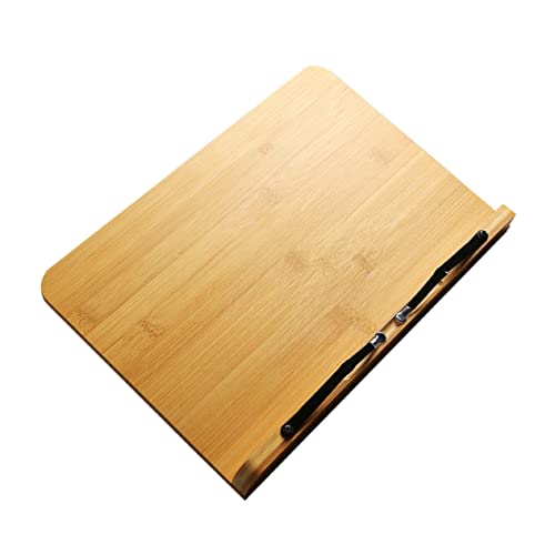 HIAKDOFT Verstellbarer Leseständer aus Langlebigem Nanmu Holz Faltbares Leichtes Desktop Lesebrett Vielseitig als Buchhalter Tablet Halter und Musikständer für Unterwegs Stabile von HIAKDOFT