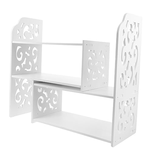 HIAKDOFT Verstellbares Schreibtisch Regal aus Stabilem Holz Großer Stauraum Organizer für Büro und Zuhause Platzsparendes Desktop Display für Bücher Ordner Vielseitig Nutzbar Weiß HIAKDOFT Verstellbares Schreibtisch Regal aus Stabilem Holz Großer Stauraum Organizer für Büro und Zuhause Platzsparendes Desktop Display für Bücher Ordner Vielseitig Nutzbar Weiß von HIAKDOFT