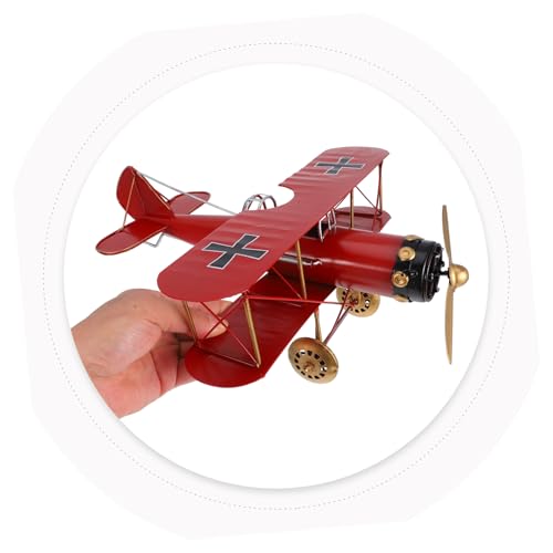 HIAKDOFT Vintage Flugzeugmodell aus Metall Detailgetreues Retro Flugzeug Ornament Handgefertigte Dekoration für Büro Wohnzimmer und Schreibtisch für Flugzeugliebhaber HIAKDOFT Vintage Flugzeugmodell aus Metall Detailgetreues Retro Flugzeug Ornament Handgefertigte Dekoration für Büro Wohnzimmer und Schreibtisch für Flugzeugliebhaber von HIAKDOFT