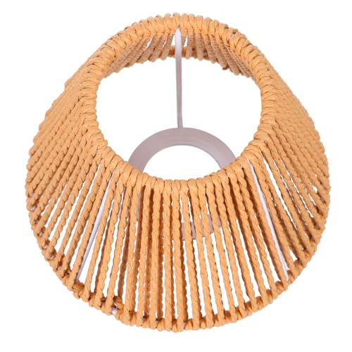 HIAKDOFT Vintage Handgefertigter Boho Lampenschirm aus Papierseil Vielseitig Kompatibel als Ersatz für Deckenlampen und Pendelleuchten Kreatives Design für Restaurant Hotel Innenbereich von HIAKDOFT