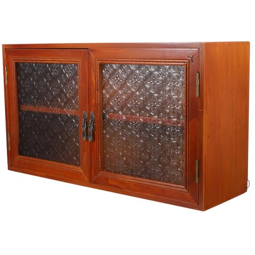 HIAKDOFT Vintage Holz Aufbewahrungsschrank mit Doppelter Ablage Robuster Küchen Organizer für Arbeitsplatte Multifunktional für Wohnzimmer Schlafzimmer Bad und Büro Platzsparend und von HIAKDOFT