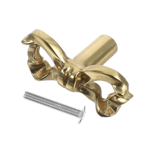 HIAKDOFT Vintage Messing Möbelknopf Eleganter Bow Schubladengriff für Schrank Kommode Kleiderschrank Einzigartiger Retro Türgriff Dekorativer Messingknauf für Möbel HIAKDOFT Vintage Messing Möbelknopf Eleganter Bow Schubladengriff für Schrank Kommode Kleiderschrank Einzigartiger Retro Türgriff Dekorativer Messingknauf für Möbel von HIAKDOFT