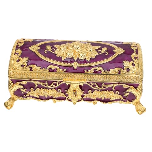 HIAKDOFT Vintage Schmuckschatulle Metall Aufbewahrungsbox für Ringe Halsketten Armbänder Handgefertigt mit Elegantem Design und Vielseitiger Organisation Dekorative Schmucktruhe für Damen HIAKDOFT Vintage Schmuckschatulle Metall Aufbewahrungsbox für Ringe Halsketten Armbänder Handgefertigt mit Elegantem Design und Vielseitiger Organisation Dekorative Schmucktruhe für Damen von HIAKDOFT