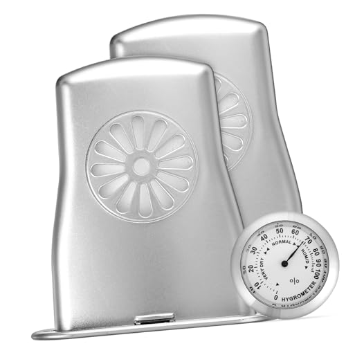 HIAKDOFT Violin Hygrometer Thermometer mit Silbernen Gitarren luftbefeuchtern Kompakter Feuchtigkeitsmesser für Akustische Instrumente Präzise Temperatur Luftfeuchtigkeitskontrolle von HIAKDOFT