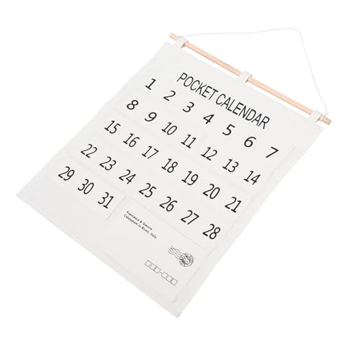 HIAKDOFT Wandkalender mit Aufhängung Stabile Monatsübersicht mit Taschen Praktischer Wand Organizer für Zuhause und Büro Vielseitig Nutzbar als Kalender und Aufbewahrung von HIAKDOFT