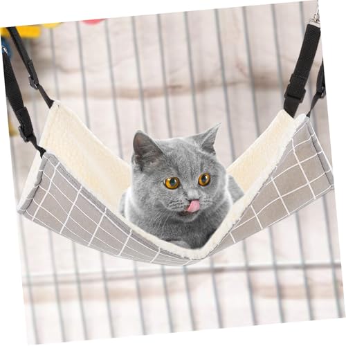HIAKDOFT Warme Katzenhängematte Winterbett mit Dickem Futter Waschbares Katzenhängesofa für Kleine Haustiere Windgeschütztes Gemütliches Schlafplatz für Katzen Hamster und Kleintiere HIAKDOFT Warme Katzenhängematte Winterbett mit Dickem Futter Waschbares Katzenhängesofa für Kleine Haustiere Windgeschütztes Gemütliches Schlafplatz für Katzen Hamster und Kleintiere von HIAKDOFT