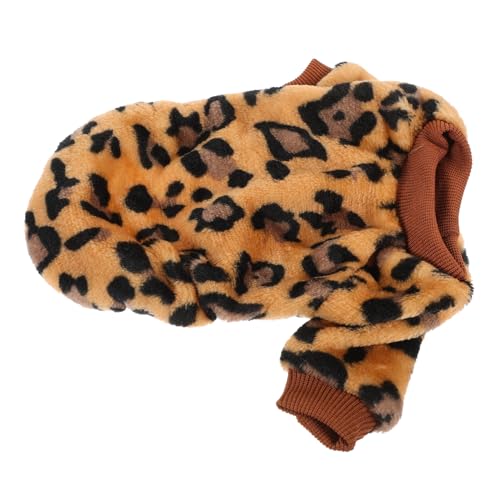 HIAKDOFT Warmer Hundepullover aus Weichem Korallenfleece Kleiner Welpenpullover mit Süßem Leopardenmuster Kuscheliger Haustierpullover für Herbst und Winter Bequem und Stylisch für Kleine HIAKDOFT Warmer Hundepullover aus Weichem Korallenfleece Kleiner Welpenpullover mit Süßem Leopardenmuster Kuscheliger Haustierpullover für Herbst und Winter Bequem und Stylisch für Kleine von HIAKDOFT