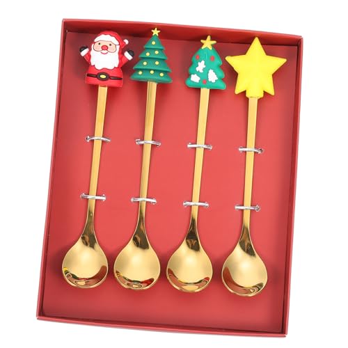 HIAKDOFT Weihnachtliche Edelstahl Löffel Dekorative Kaffeelöffel mit Cartoon Motiv Vielseitige Dessert und Rührlöffel für Tee Kuchen Partygebrauch Leicht zu Reinigen Komfortabler Griff HIAKDOFT Weihnachtliche Edelstahl Löffel Dekorative Kaffeelöffel mit Cartoon Motiv Vielseitige Dessert und Rührlöffel für Tee Kuchen Partygebrauch Leicht zu Reinigen Komfortabler Griff von HIAKDOFT