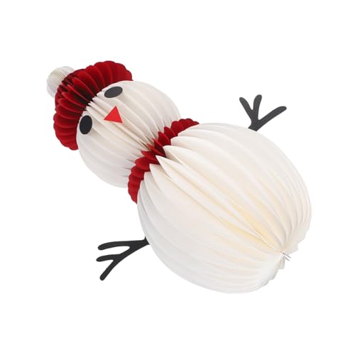 HIAKDOFT Weihnachtlicher Honigwaben-schneemann Dekofigur Kleine Papierfigur Stabiles Leichtes Weihnachts-tischmittelstück für Festliche Familienessen und Party-Dekoration HIAKDOFT Weihnachtlicher Honigwaben-schneemann Dekofigur Kleine Papierfigur Stabiles Leichtes Weihnachts-tischmittelstück für Festliche Familienessen und Party-Dekoration von HIAKDOFT