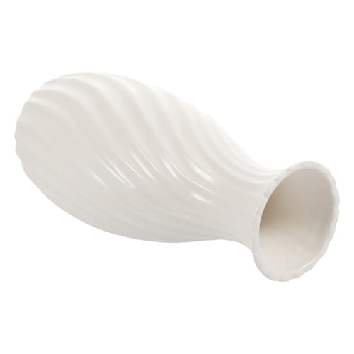 HIAKDOFT Weiße Keramik Blumenvase Kreativer Blumenhalter mit Schlichtem Design Vielseitiger Blumenarrangement Behälter für Büro Hotel und Dekoration HIAKDOFT Weiße Keramik Blumenvase Kreativer Blumenhalter mit Schlichtem Design Vielseitiger Blumenarrangement Behälter für Büro Hotel und Dekoration von HIAKDOFT