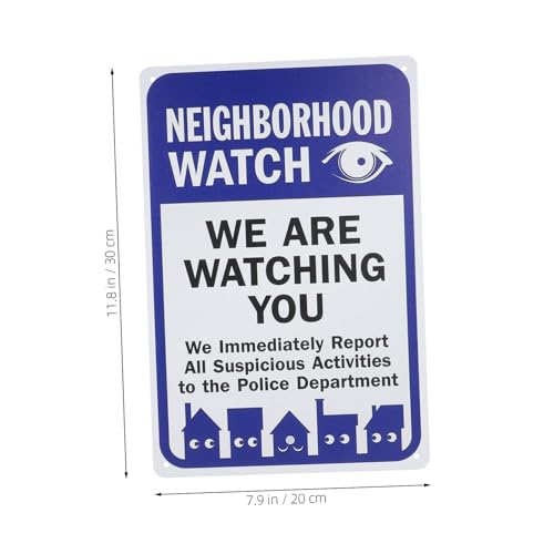HIAKDOFT Wetterfestes Nachbarschaftswach schild We Are Watching You Warnschild für Zaun Klare Vorsichtsmeldung gegen Eindringlinge Robust für Außenwand Pfosten Eingang Geeignet von HIAKDOFT