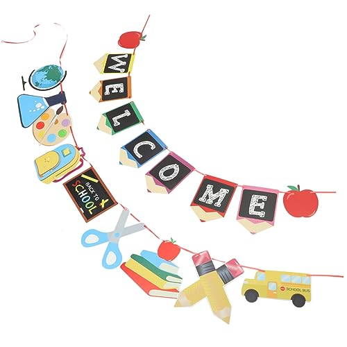 HIAKDOFT Willkommensbanner für Schulanfang Einschulungs Deko Langlebig Klare Welcome Aufschrift Festliche Partydekoration für Klassenzimmer Fenster und Bühne Teiliges HIAKDOFT Willkommensbanner für Schulanfang Einschulungs Deko Langlebig Klare Welcome Aufschrift Festliche Partydekoration für Klassenzimmer Fenster und Bühne Teiliges von HIAKDOFT