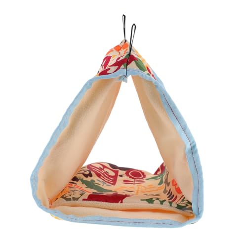 HIAKDOFT Winter Warmes Dickes Vogelnest Hängematte für Papageien und Wellensittiche Großes Wetterfestes Vogelhaus mit Weichem Kissen Dreieckige Schlafstätte für Käfig und Garten von HIAKDOFT