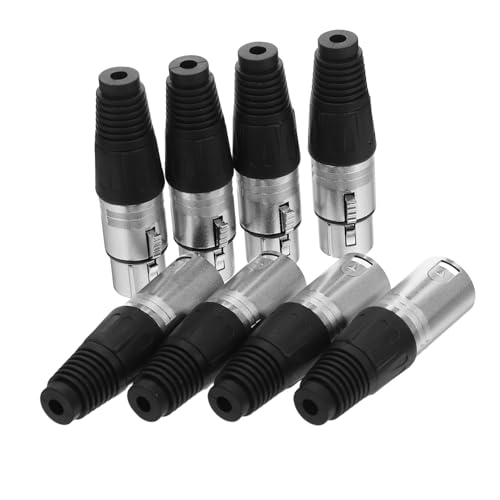 HIAKDOFT Xlr Balanced Audio Connectors Pin Male Female Löten Mikrofonstecker für Studio Signalübertragung Hohe Klangqualität und Langlebigkeit von HIAKDOFT