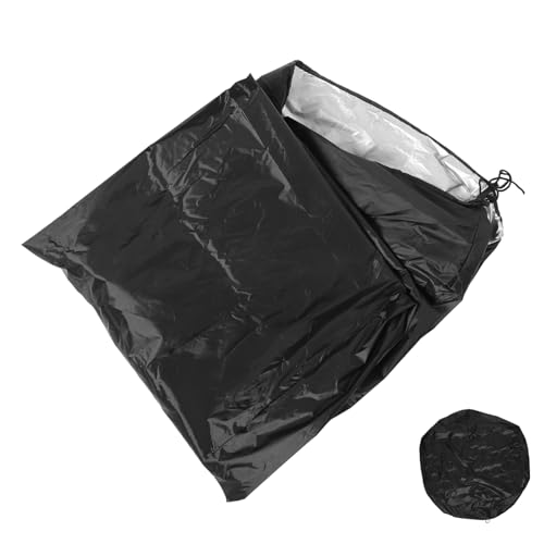 HIAKDOFT wasserdichte Sonnenschand Sandkastendach Sandkastenüberdachung Schützende Aufblasbare Poolabdeckung Sandkastenschutz Schutzabdeckung Für Pool Polyester (Polyester) Schwarz von HIAKDOFT