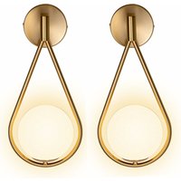 2 runde goldene stücke vintage industrielle wandlampe einstellbare wandlampe golden sphärische glas metall tröpfchen wasser beleuchtung e27 von HIASDFLS