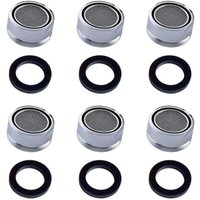 6 Stück Wasserhahnfilter, wassersparendes Zubehör, Belüfter, Sprühregler, Küche, Badezimmer, Belüfterfilter von AOUGO