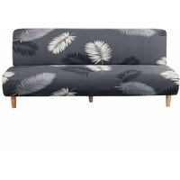 Armloser Sofabezug, 3-Sitzer-Stretch-Sofabezug, faltbarer Sofaschutz, universelles rutschfestes Couchtuch, 190-210 cm (Blattdruck) Hiasdfls von HIASDFLS